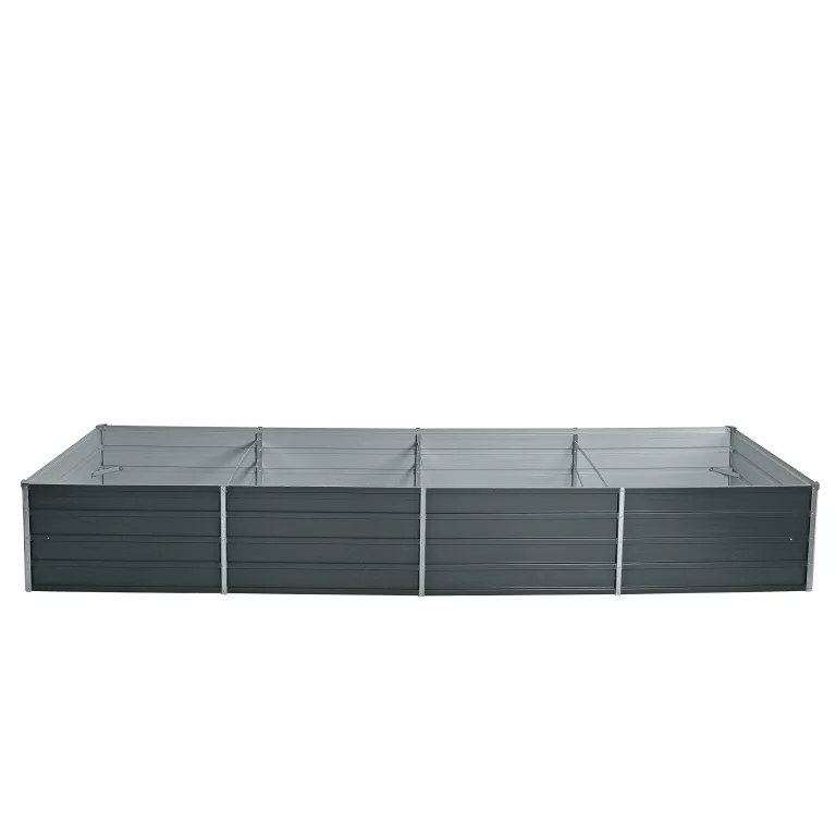 ESTEXO Hochbeet Metall Pflanzbeet Gemüsebeet Stahl Beet Pflanzkasten Blumenbeet Garten Verzinkt Gartenbeet RAL7016 (Anthrazitgrau) 320x80x45 cm – Bild 6