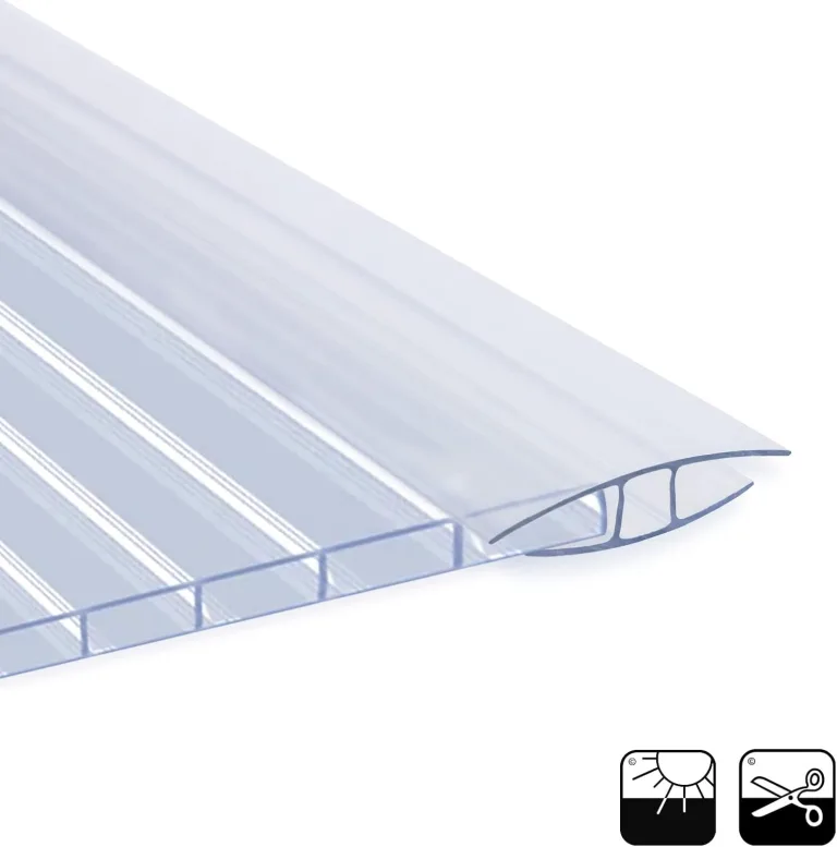 KARAT 10,25 m², Transparent 4 mm, Gewächshaus Stegplatten mit hoher Formbarkeit - 14 Stück - 60,5 x 121 cm - Hohlkammerplatten Doppelstegplatten aus Polycarbonat – Bild 6