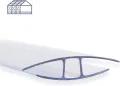 KARAT 10,25 m², Transparent 4 mm, Gewächshaus Stegplatten mit hoher Formbarkeit - 14 Stück - 60,5 x 121 cm - Hohlkammerplatten Doppelstegplatten aus Polycarbonat - Thumbnail 5