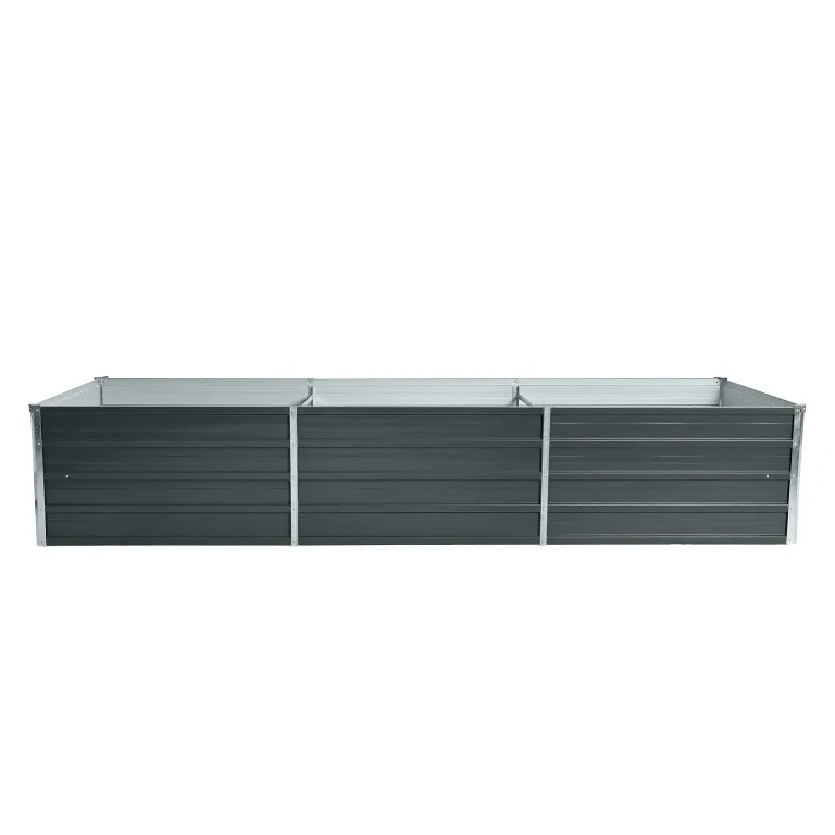 ESTEXO Hochbeet Metall Pflanzbeet Gemüsebeet Stahl Beet Pflanzkasten Blumenbeet Garten Verzinkt Gartenbeet RAL7016 (Anthrazitgrau) 240x80x45 cm – Bild 4
