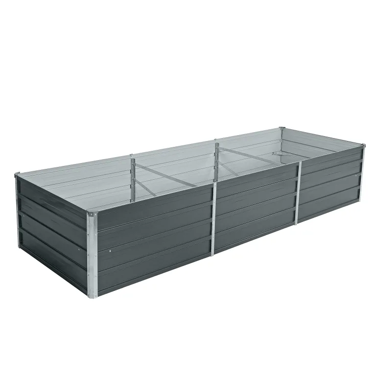 ESTEXO Hochbeet Metall Pflanzbeet Gemüsebeet Stahl Beet Pflanzkasten Blumenbeet Garten Verzinkt Gartenbeet RAL7016 (Anthrazitgrau) 240x80x45 cm – Bild 1