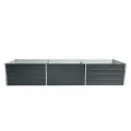 ESTEXO Hochbeet Metall Pflanzbeet Gemüsebeet Stahl Beet Pflanzkasten Blumenbeet Garten Verzinkt Gartenbeet RAL7016 (Anthrazitgrau) 240x80x45 cm - Thumbnail 4