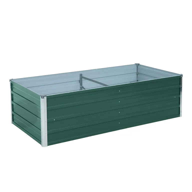ESTEXO Hochbeet Metall Pflanzbeet Gemüsebeet Stahl Beet Pflanzkasten Blumenbeet Garten Verzinkt Gartenbeet RAL6005 (Moosgrün) 160x80x77 cm – Bild 9