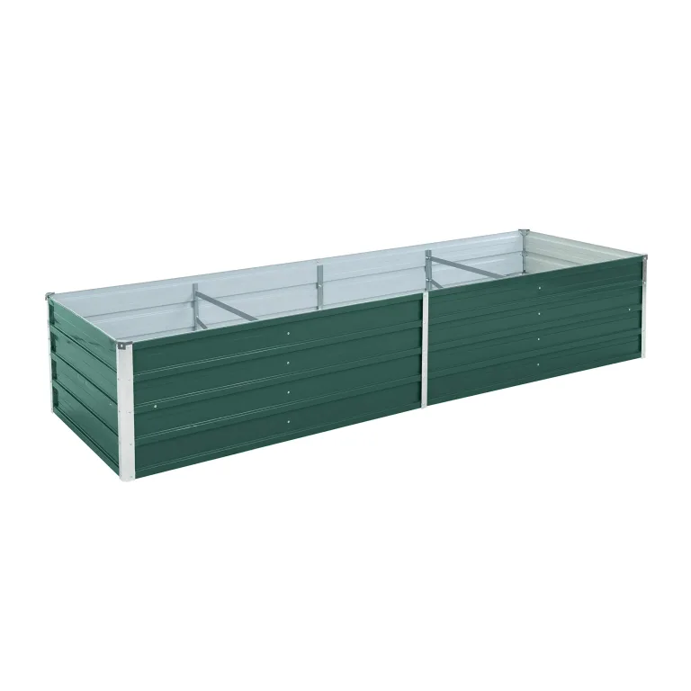 ESTEXO Hochbeet Metall Pflanzbeet Gemüsebeet Stahl Beet Pflanzkasten Blumenbeet Garten Verzinkt Gartenbeet RAL6005 (Moosgrün) 160x80x77 cm – Bild 10