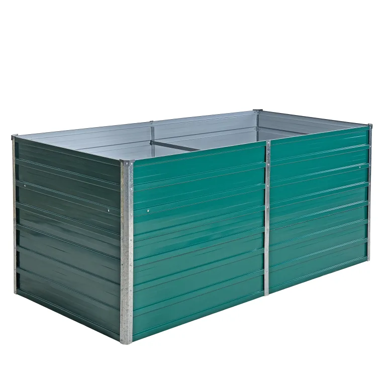 ESTEXO Hochbeet Metall Pflanzbeet Gemüsebeet Stahl Beet Pflanzkasten Blumenbeet Garten Verzinkt Gartenbeet RAL6005 (Moosgrün) 160x80x77 cm – Bild 1