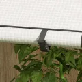 Outsunny Mini-Gewächshaus mit 4 Drahtregalen, tragbares Tomatengewächshaus, verbessertes Garten-Wachstumshaus für Pflanzen mit aufrollbarer Tür und Lüftungsschlitzen, 100 x 80 x 150 cm, Weiß - Thumbnail 9