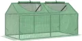 Outsunny Foliengewächshaus mit Fenster PE Treibhaus Tomatenhaus Frühbeet 120 x 60 x 60 cm Grün - Thumbnail 1