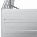 vidaXL Garten Hochbeet Pflanzkasten Pflanzbeet Gemüsebeet Blumenbeet Blumenkasten Frühbeet Gartenbeet Blumenkübel Pflanzkübel 160x40x45cm Verzinkter Stahl Silbern - Thumbnail 8