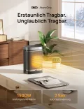 Dreo Heizlüfter Energiesparend Klein, 1500W Heizung Elektrisch mit Thermostat, 70° Oszillierend Elektroheizung, PTC Keramik Heizlüfter Leise, ECO-Modus, 12-Std-Timer, Überhitzungs- & Kippschutz - Thumbnail 2