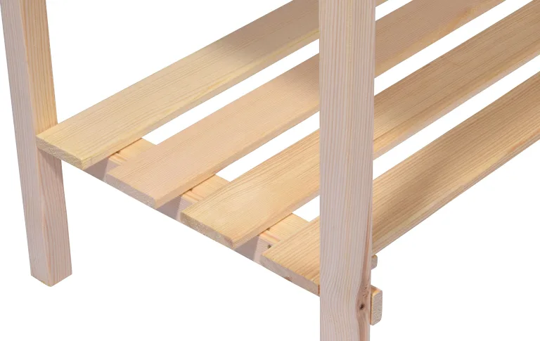 dobar 58176FSCe breites Hochbeet aus Holz mit Ablageboden - Frühbeet Bausatz für Gemüse - Kräuter im Garten und Balkon - L (80 x 40 x 78 cm)- Natur – Bild 3