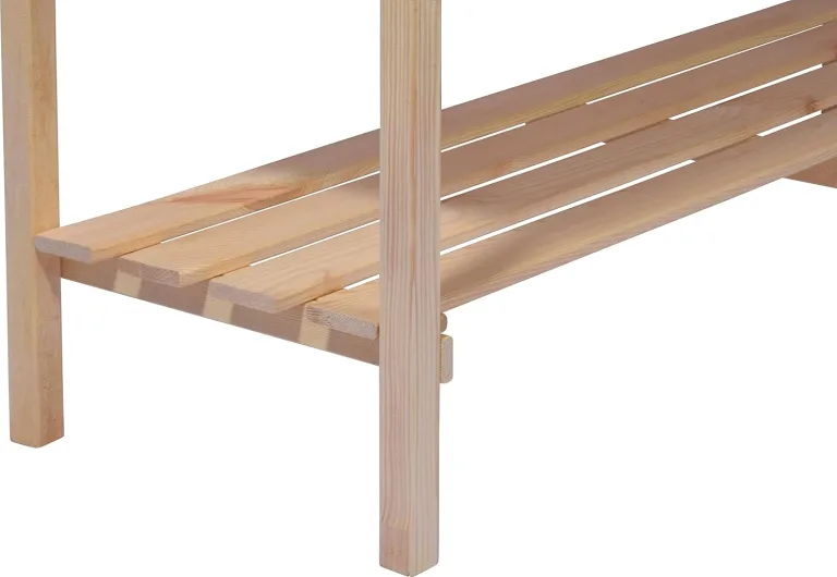 dobar® 58175FSCe breites Hochbeet XL aus Holz |Erhöhtes Gemüsebeet | Kräuterbeet aus Holz | Pflanzkasten für Balkon/Garten/Terrasse | Salatbeet für die Anzucht | 117 x 40 x 78 cm | Natur – Bild 4