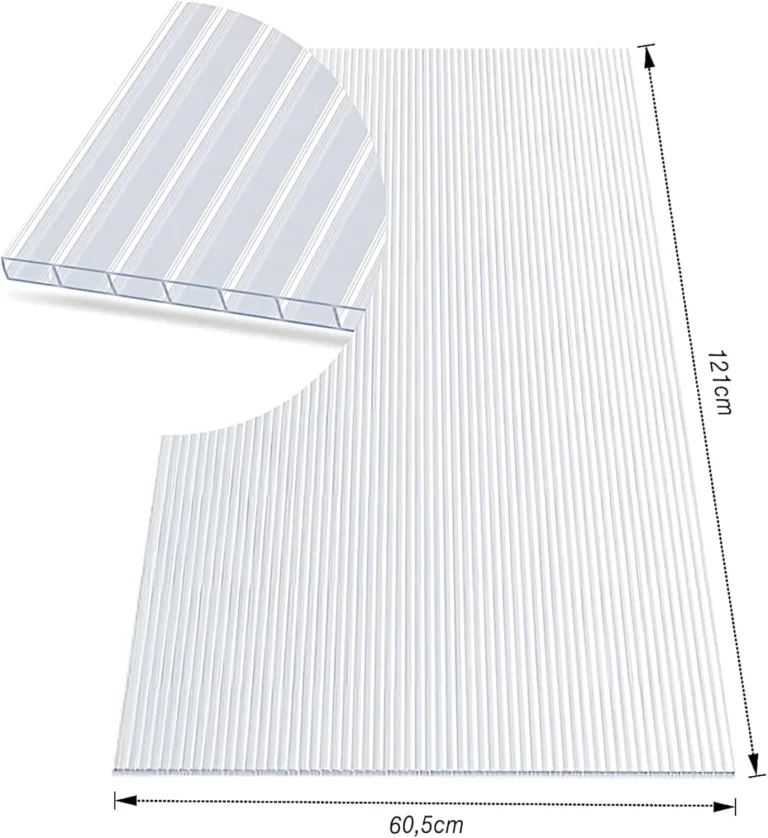 KARAT Verbinder für Hohlkammerplatten, Stegplatten, Doppelstegplatten - H-Profil - 121cm Länge - Verbindungsprofil (Verbinder 4 mm, Transparent) – Bild 4