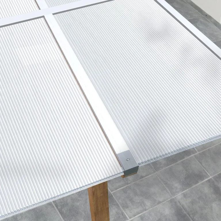 KARAT Verbinder für Hohlkammerplatten, Stegplatten, Doppelstegplatten - H-Profil - 121cm Länge - Verbindungsprofil (Verbinder 4 mm, Transparent) – Bild 5