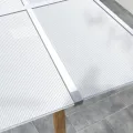 KARAT Verbinder für Hohlkammerplatten, Stegplatten, Doppelstegplatten - H-Profil - 121cm Länge - Verbindungsprofil (Verbinder 4 mm, Transparent) - Thumbnail 5