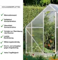 KARAT Verbinder für Hohlkammerplatten, Stegplatten, Doppelstegplatten - H-Profil - 121cm Länge - Verbindungsprofil (Verbinder 4 mm, Transparent) - Thumbnail 2
