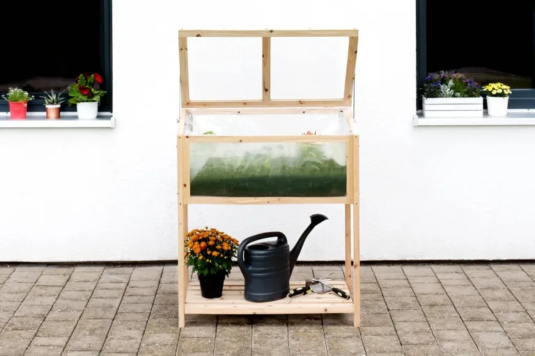 empasa Hochbeet Blumenkasten Kräuterbeet Frühbeet Pflanzkübel Pflanzkasten aus Holz für Garten, Balkon und Terrasse, Ausführung:Deluxe - 84 x 95 x 103/95 cm – Bild 2