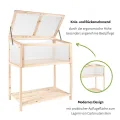 empasa Hochbeet Blumenkasten Kräuterbeet Frühbeet Pflanzkübel Pflanzkasten aus Holz für Garten, Balkon und Terrasse, Ausführung:Deluxe - 84 x 95 x 103/95 cm - Thumbnail 5