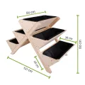 empasa Hochbeet Blumenkasten Kräuterbeet Frühbeet Pflanzkübel Pflanzkasten aus Holz für Garten, Balkon und Terrasse, Ausführung:Level - 121 x 80 x 80 cm - Thumbnail 7