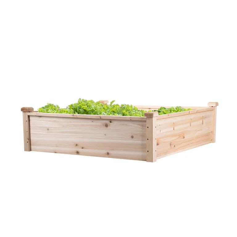 empasa Hochbeet Blumenkasten Kräuterbeet Frühbeet Pflanzkübel Pflanzkasten aus Holz für Garten, Balkon und Terrasse, Ausführung:Classic - 102 x 102 x 30 cm – Bild 1