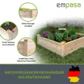 empasa Hochbeet Blumenkasten Kräuterbeet Frühbeet Pflanzkübel Pflanzkasten aus Holz für Garten, Balkon und Terrasse, Ausführung:Classic - 102 x 102 x 30 cm - Thumbnail 3