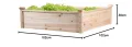 empasa Hochbeet Blumenkasten Kräuterbeet Frühbeet Pflanzkübel Pflanzkasten aus Holz für Garten, Balkon und Terrasse, Ausführung:Classic - 102 x 102 x 30 cm - Thumbnail 7