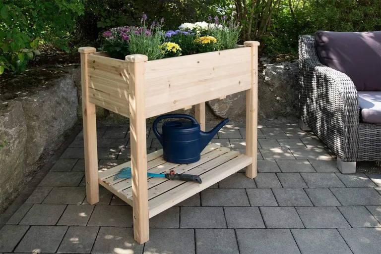 empasa Hochbeet Blumenkasten Kräuterbeet Frühbeet Pflanzkübel Pflanzkasten aus Holz für Garten, Balkon und Terrasse, Ausführung:Raise 3-62 x 47 x 119 cm – Bild 7
