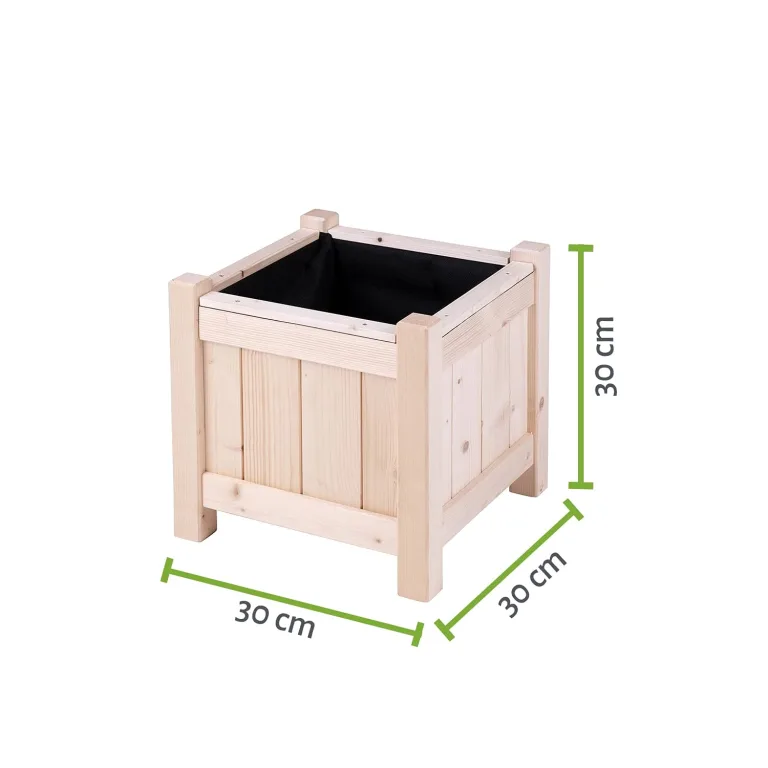 empasa Hochbeet Blumenkasten Kräuterbeet Frühbeet Pflanzkübel Pflanzkasten aus Holz für Garten, Balkon und Terrasse, Ausführung:Bloom S - 30 x 30 x 30 cm – Bild 7