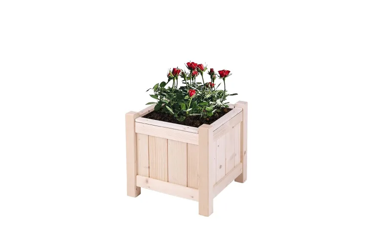 empasa Hochbeet Blumenkasten Kräuterbeet Frühbeet Pflanzkübel Pflanzkasten aus Holz für Garten, Balkon und Terrasse, Ausführung:Bloom S - 30 x 30 x 30 cm – Bild 1