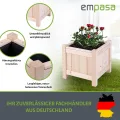 empasa Hochbeet Blumenkasten Kräuterbeet Frühbeet Pflanzkübel Pflanzkasten aus Holz für Garten, Balkon und Terrasse, Ausführung:Bloom S - 30 x 30 x 30 cm - Thumbnail 3