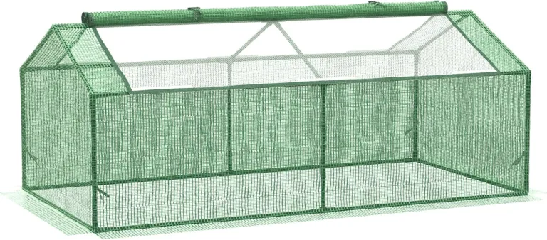 Outsunny Foliegewächshaus mit Fenster Treibhaus Tomatenhaus Frühbeet 180 x 90 x 70 cm Grün – Bild 1