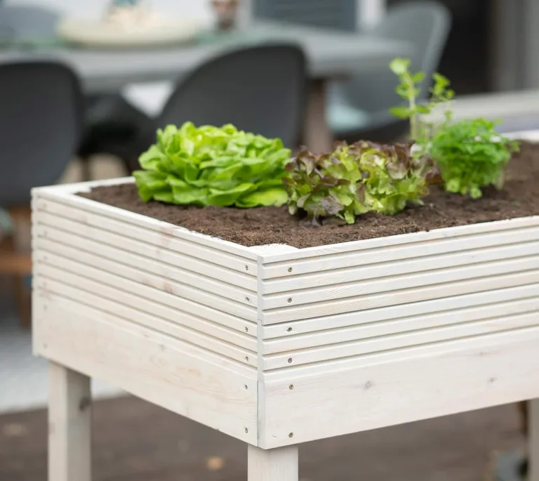 WESTMANN Hochbeet Frieda aus Holz | 75x119x79 cm Hell | Kräuterbeet für Garten & Terrasse | Holzhochbeet zum Bepflanzen | FSC® - Zertifiziert – Bild 5