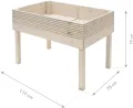 WESTMANN Hochbeet Frieda aus Holz | 75x119x79 cm Hell | Kräuterbeet für Garten & Terrasse | Holzhochbeet zum Bepflanzen | FSC® - Zertifiziert - Thumbnail 8