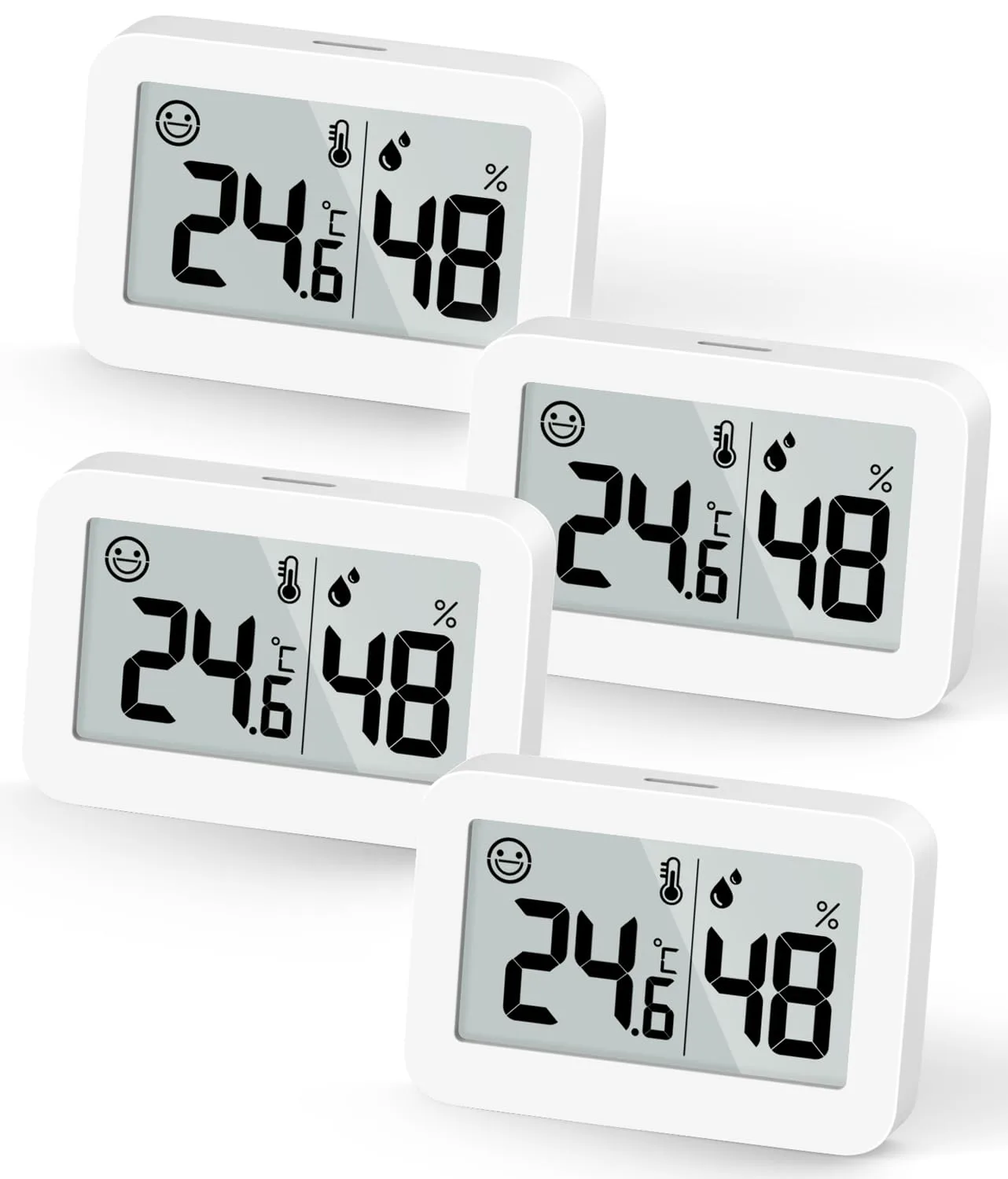 DOOMAY Mini Innenthermometer, Feuchtigkeitsmessgerät mit Celsius (℃), Luftfeuchtigkeitsmesser, digitaler Temperaturmonitor für Gewächshaus, Babyzimmer, Keller, Reptilienbrüter - Bild 1