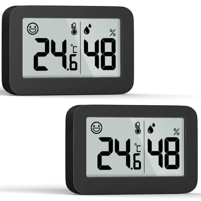 DOOMAY Mini Innenthermometer, Feuchtigkeitsmessgerät mit Celsius (℃), Luftfeuchtigkeitsmesser, digitaler Temperaturmonitor für Gewächshaus, Babyzimmer, Keller, Reptilienbrüter – Bild 8