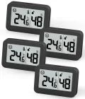 DOOMAY Mini Innenthermometer, Feuchtigkeitsmessgerät mit Celsius (℃), Luftfeuchtigkeitsmesser, digitaler Temperaturmonitor für Gewächshaus, Babyzimmer, Keller, Reptilienbrüter - Thumbnail 9