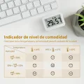 DOOMAY Mini Innenthermometer, Feuchtigkeitsmessgerät mit Celsius (℃), Luftfeuchtigkeitsmesser, digitaler Temperaturmonitor für Gewächshaus, Babyzimmer, Keller, Reptilienbrüter - Thumbnail 3