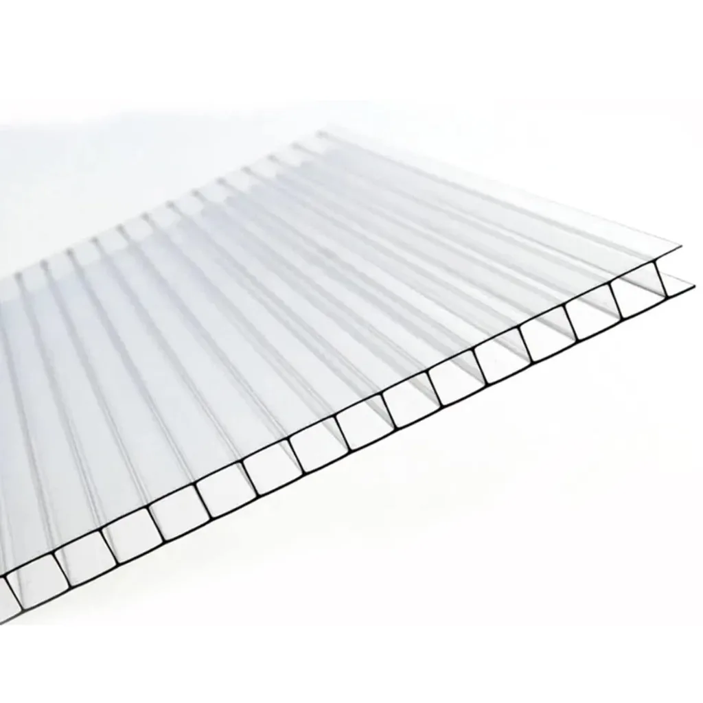 AtHaus® Polycarbonat Hohlkammerstegplatten | Zuschnitt nach Maß | 875 x 595 mm | 4 mm Stärke | UV-beständig, wetterfest & transparent | Stoßfeste Doppelstegplatte als Gewächshausplatte