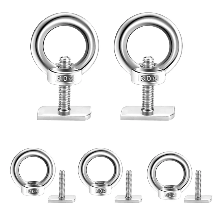 Ringmuttern M8 Augenmutter Ösenmutter Edelstahl mit Hammerkopfschraube Ringösen Schaukelhaken 5 Stück für Edelstahl Pflanzenhalter Gewächshaus Zubehör – Bild 1