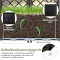 GOPLUS Blumenkasten mit Rankgitter, Hochbeet mit Spalier für Kletterpflanzen & Topfpflanzen, Tiefes Pflanzbeet mit Drainagelöchern für Balkon, Hinterhof & Garten (Braun, 40 x 40 x 122 cm) - Thumbnail 3