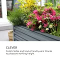 blumfeldt Hochbeet - Großes Kräuterbeet mit Einfachem Aufbau für Garten & Balkon, Freistehendes Gemüsebeet für Blumen, Obst & Gemüse aus Metall, Gartenbeet 180 x 60 x 90 cm, Grau - Thumbnail 3