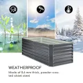 blumfeldt Hochbeet - Großes Kräuterbeet mit Einfachem Aufbau für Garten & Balkon, Freistehendes Gemüsebeet für Blumen, Obst & Gemüse aus Metall, Gartenbeet 180 x 60 x 90 cm, Grau - Thumbnail 6