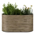 blumfeldt Hochbeet, Großes Kräuterbeet Einfacher Aufbau, Garten & Balkon, Freistehendes Gemüsebeet für Blumen, Obst & Gemüse, aus Metall, Gartenbeet 200 x 80 x 100 cm, Grau - Thumbnail 9