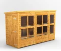Powersheds Hochwertige Grad Pultdach Holz-Gewächshaus mit Sicherheitsfunktionen, PVC-Fensterbänke, Tür & Fenster anpassbar, aus 12 mm extra dickem Gradsholz & gehärtetem Glas - Thumbnail 5