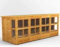 Power Schuppen aus Holz, 16 x 6 Pent Holzschuppen 40,6 x 15,2 cm - Thumbnail 1