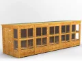 Power Schuppen aus Holz, 20 x 6 Pent Holzschuppen 40 x 15 cm - Thumbnail 1