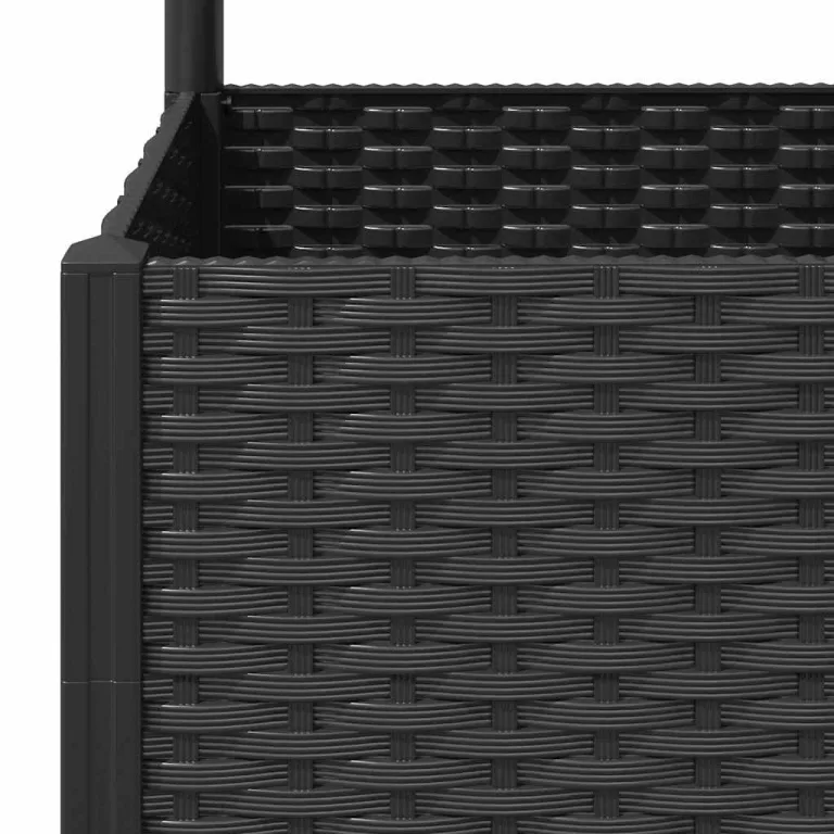 vidaXL Pflanzkasten mit Spalier, PP, Schwarz, 120x40x136 cm, Hochbeet für Terrasse & Balkon, Garten, Pflanzenstütze, DIY Pflanzkasten – Bild 4