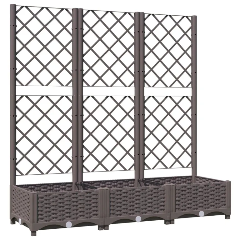 vidaXL Pflanzkasten mit Spalier, PP, Schwarz, 120x40x136 cm, Hochbeet für Terrasse & Balkon, Garten, Pflanzenstütze, DIY Pflanzkasten – Bild 10
