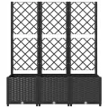 vidaXL Pflanzkasten mit Spalier, PP, Schwarz, 120x40x136 cm, Hochbeet für Terrasse & Balkon, Garten, Pflanzenstütze, DIY Pflanzkasten - Thumbnail 5