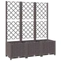 vidaXL Pflanzkasten mit Spalier, PP, Schwarz, 120x40x136 cm, Hochbeet für Terrasse & Balkon, Garten, Pflanzenstütze, DIY Pflanzkasten - Thumbnail 8