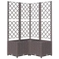 vidaXL Pflanzkasten mit Spalier, PP, Schwarz, 120x40x136 cm, Hochbeet für Terrasse & Balkon, Garten, Pflanzenstütze, DIY Pflanzkasten - Thumbnail 9